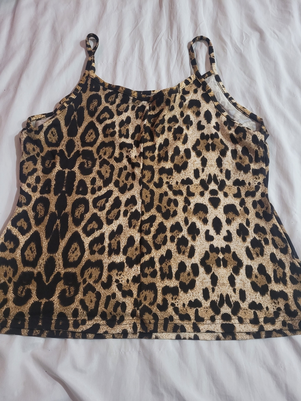Leopard Print Cami Top - Black & Tan